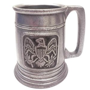 Vintage Pewter Mug Stein American Eagle Seal Stamp